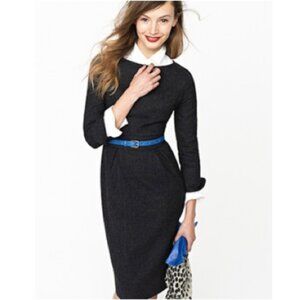J. Crew Clea Wool Dress Charcoal Gray Size 8